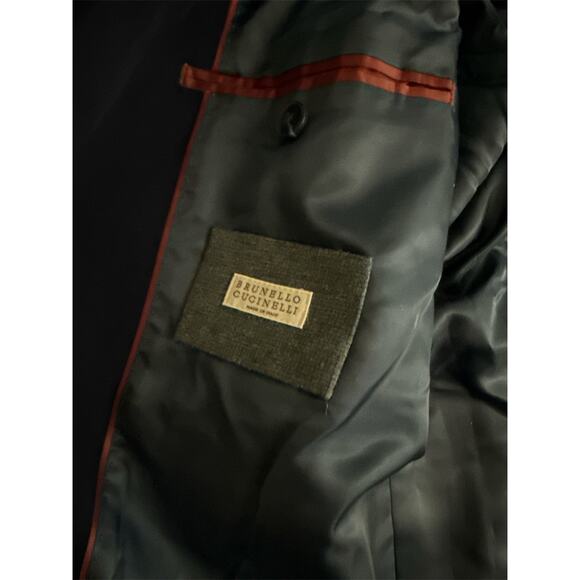 Brunello Cucinelli Navy Super 150s virgin wool four season twill blazer! 44r/50d - Picture 8 of 8